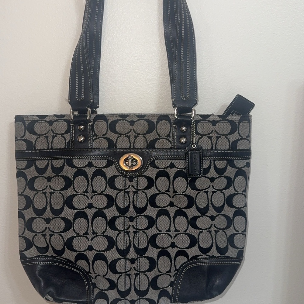 Black and Gray Designer Tote Bag